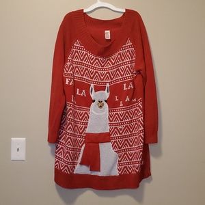 Llama Christmas Sweater XL